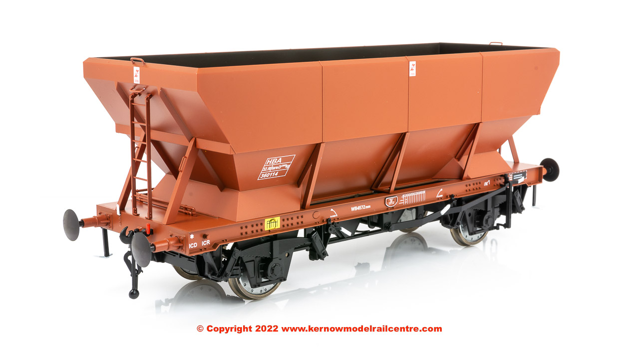 7F-047-003 Dapol HBA Coal Hooper Wagon number 360114 - Railfreight Brown